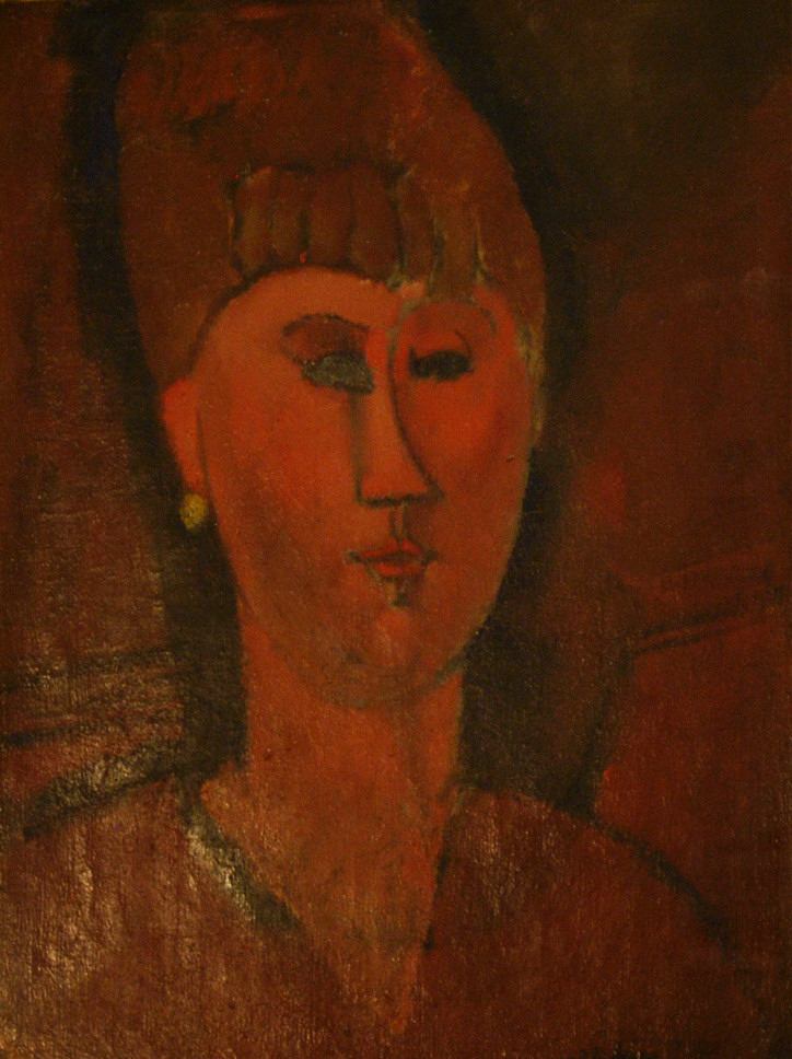 GAM - MALINCONIA_040.JPG - AMEDEO MODIGLIANI - Livorno 1884-parigi 1920 - LA RAGAZZA ROSSA (Testa di donna dai capelli rossi) 1915